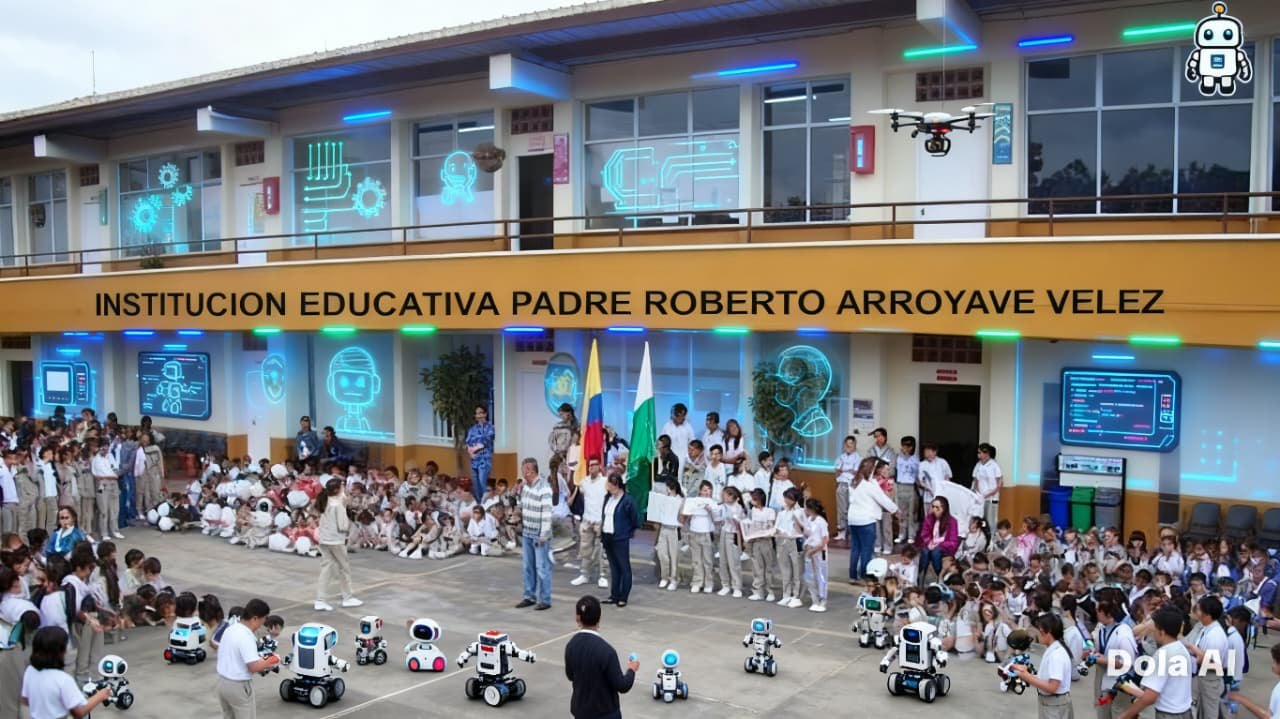 Siete estudiantes de la Institución Educativa Padre Roberto Arroyave obtienen séptimo lugar en competencia nacional de robótica